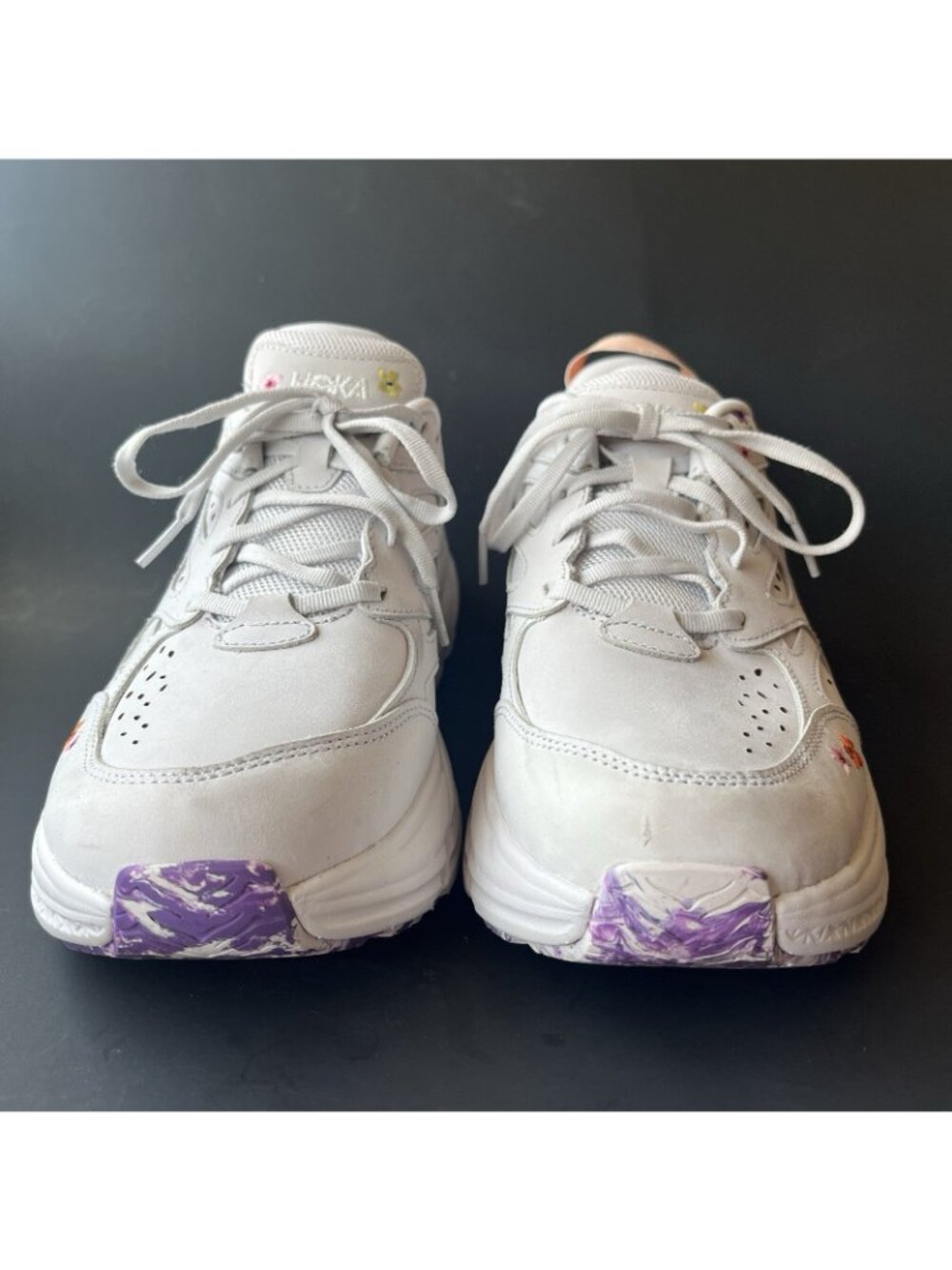 Hoka One One U Clifton L BP Womens Sneakers Size 12 Floral Embroidery White - Picture 4 of 16